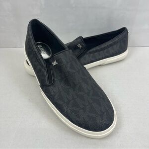 Michael Kors Women’s Black Slip On MK Logo  Sneakers‎ Size 10
